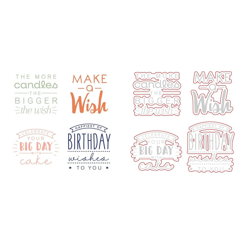 Big Bold Birthday Stamp Set and Coordinating Honey Cuts Bundle
