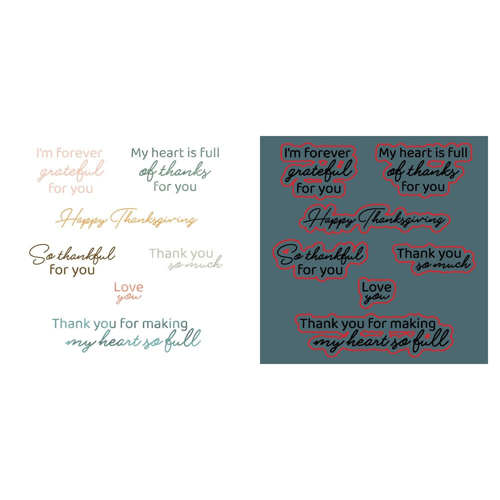 Forever Grateful Stamp Set and Coordinating Honey Cuts Bundle