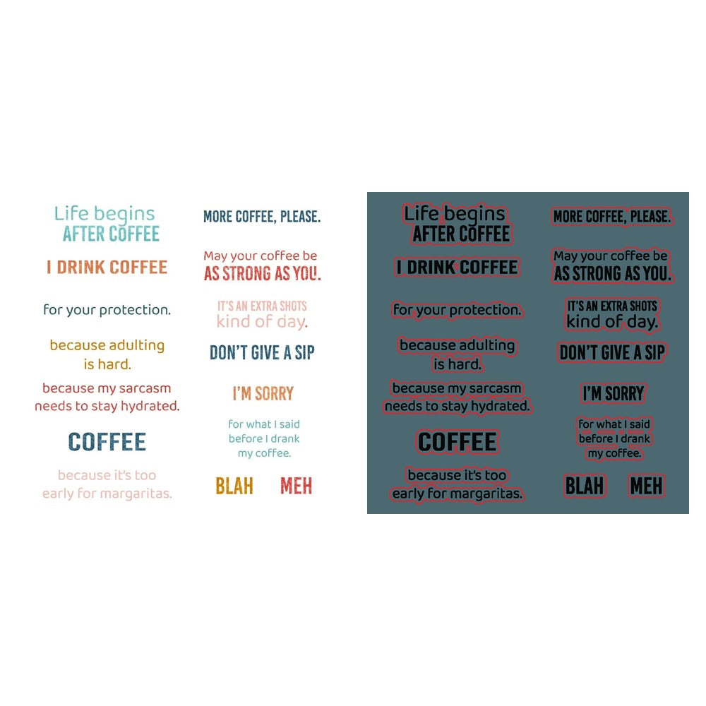 More Coffee Please Stamp Set and Coordinating Honey Cuts Bundle