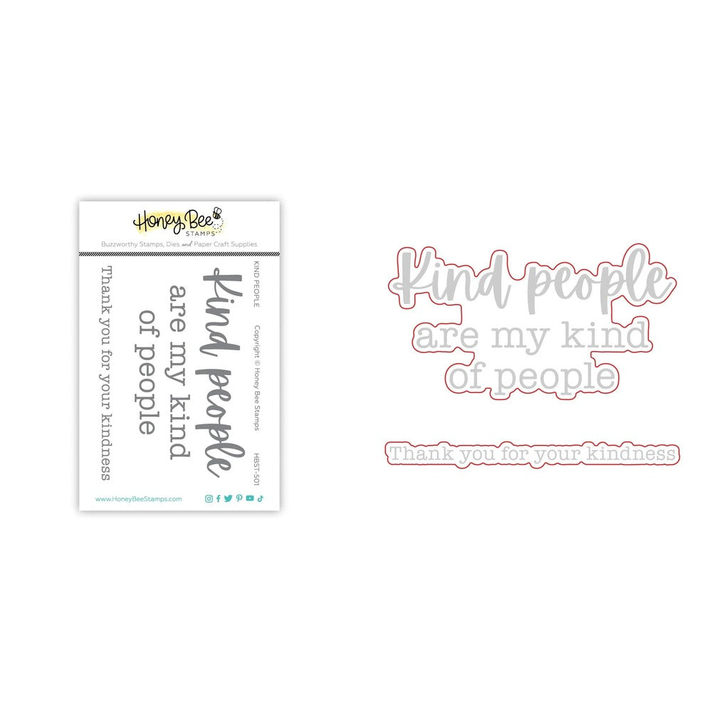 Kind People Stamp Set and Coordinating Honey Cuts Bundle