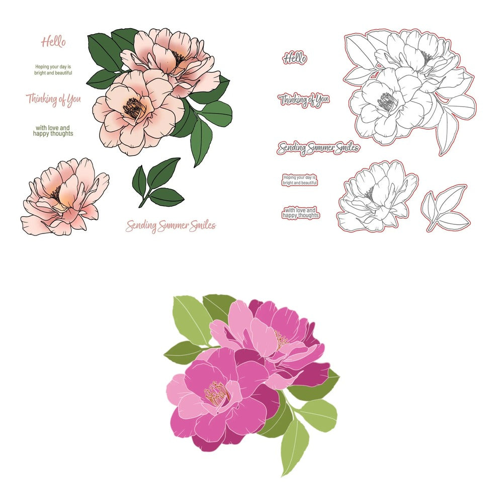 Summer Smiles Stamp Set, Honey Cuts, and Stencil Bundle