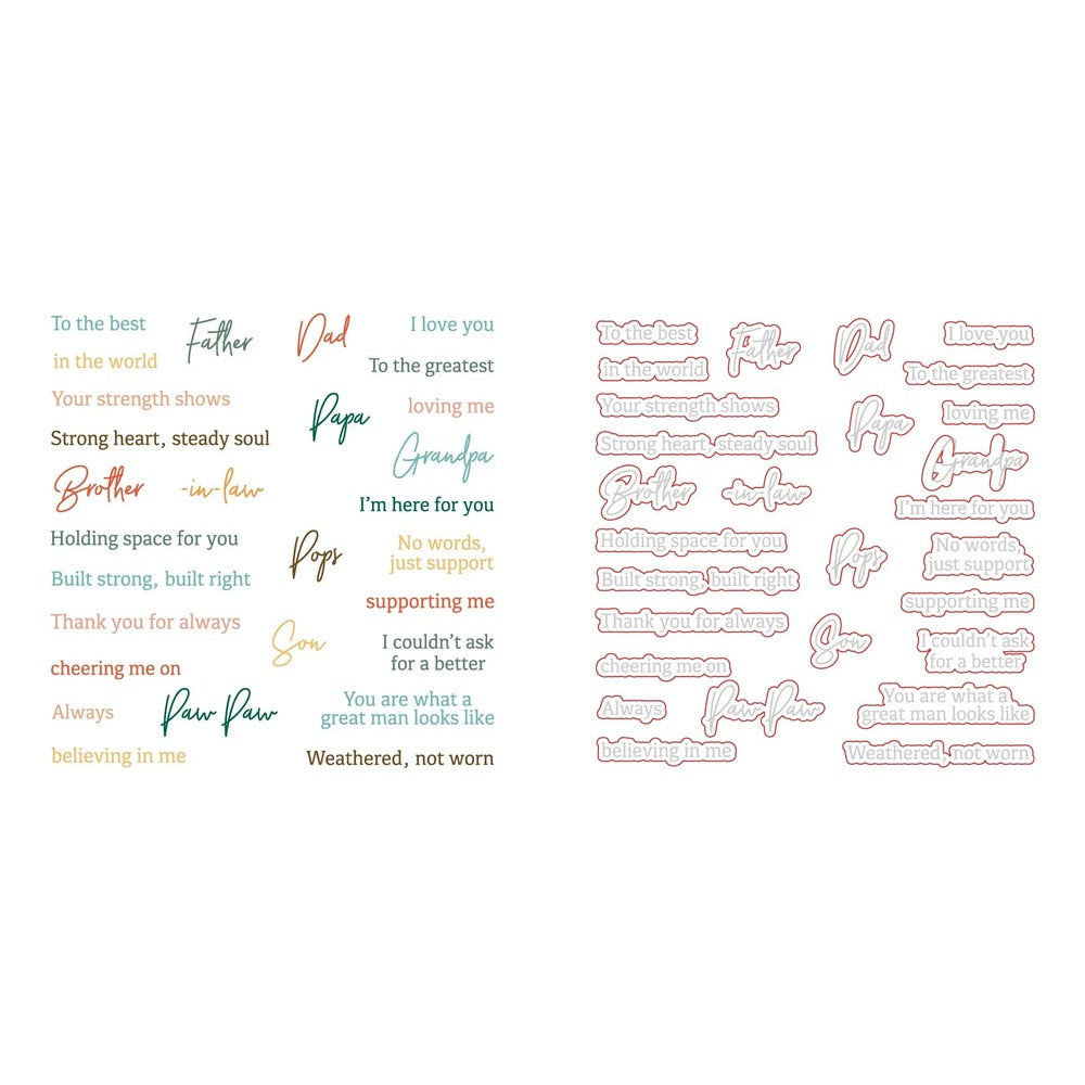 Great Man Stamp Set and Coordinating Honey Cuts Bundle