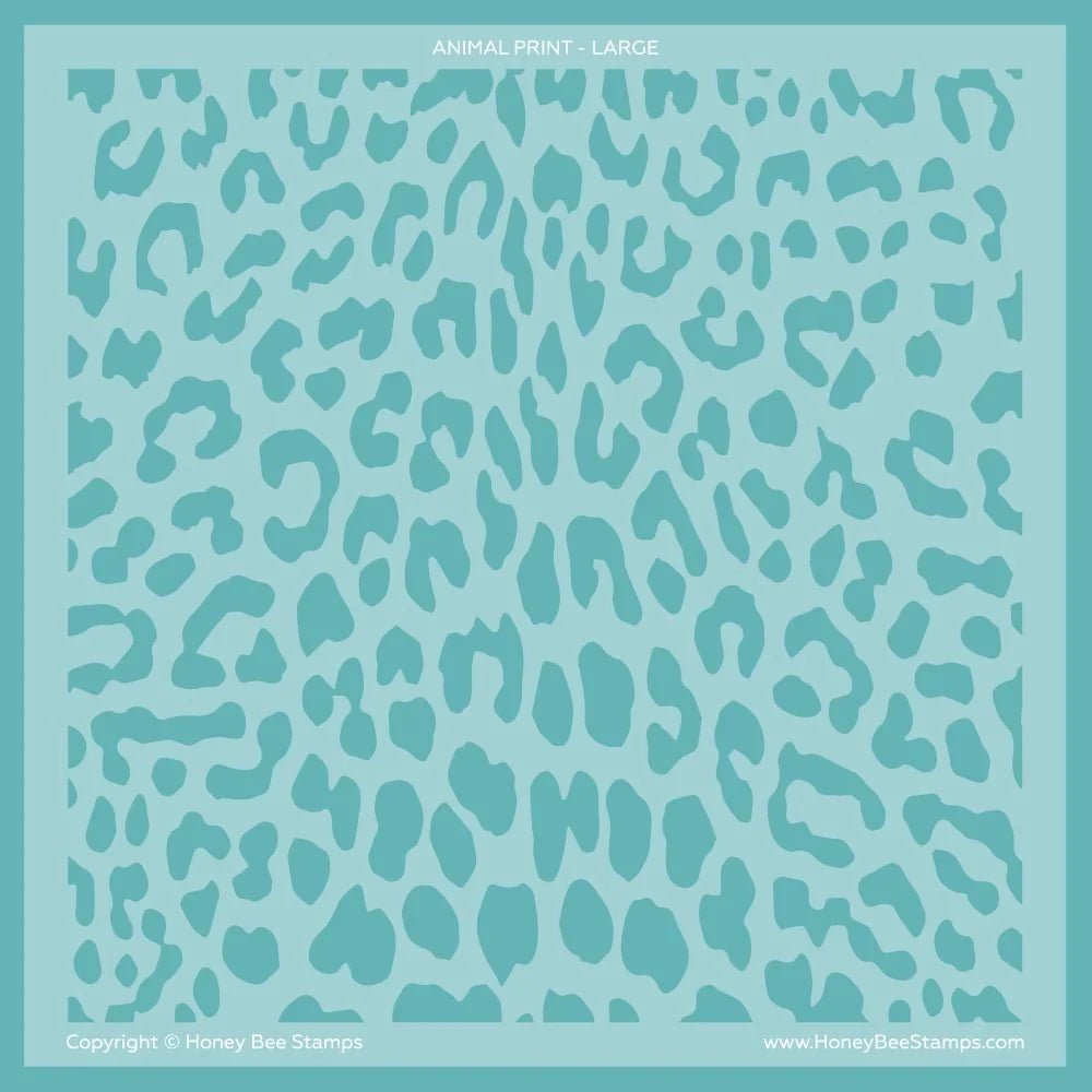 Animal Prints - 6"x6" Stencil Set of 2 Layering Background Stencils - Honey Bee Stamps
