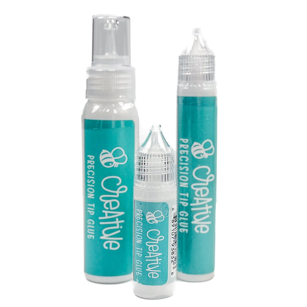 Bee Creative Easy Squeeze Precision Tip Glue - .5oz - Dries Clear - Our Original Formula! - Honey Bee Stamps
