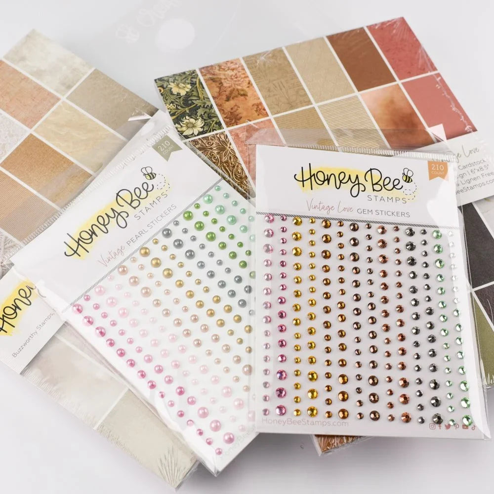 Bee Creative Paper and Embellishment or Project Storage Pouch - Honey Bee Stamps
