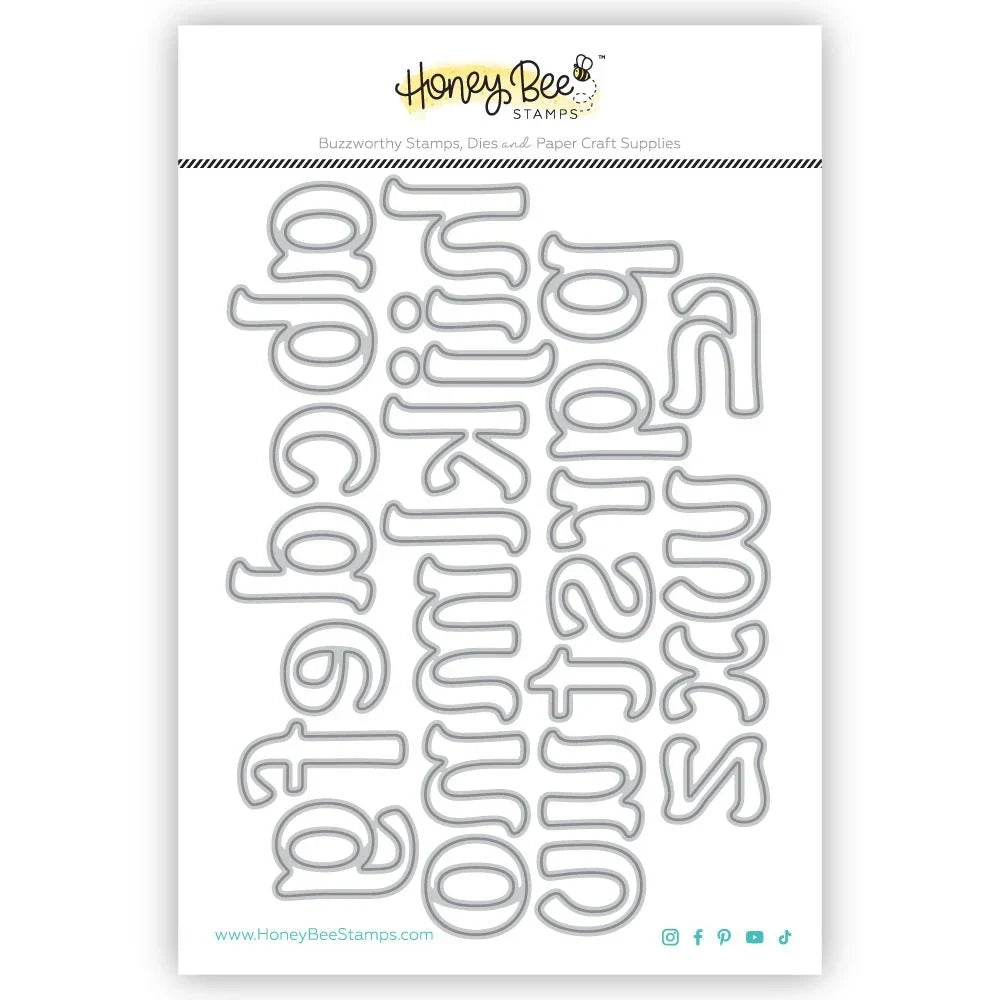 BEE Playful Lowercase Alphabet Honey Cuts - Stand - Alone Dies - Honey Bee Stamps