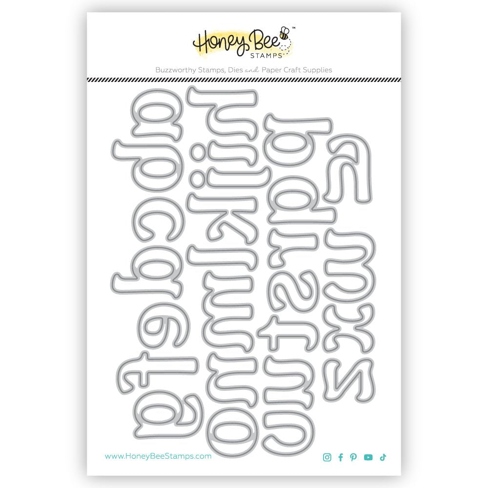BEE Playful Lowercase Alphabet Honey Cuts - Stand - Alone Dies - Honey Bee Stamps