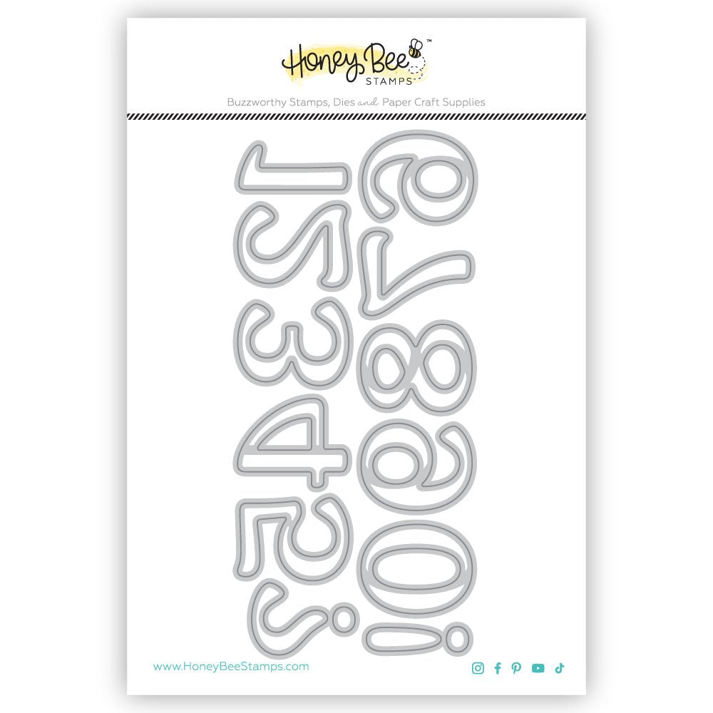 Bee Playful Numbers - Honey Cuts - Stand - Alone Dies - Honey Bee Stamps