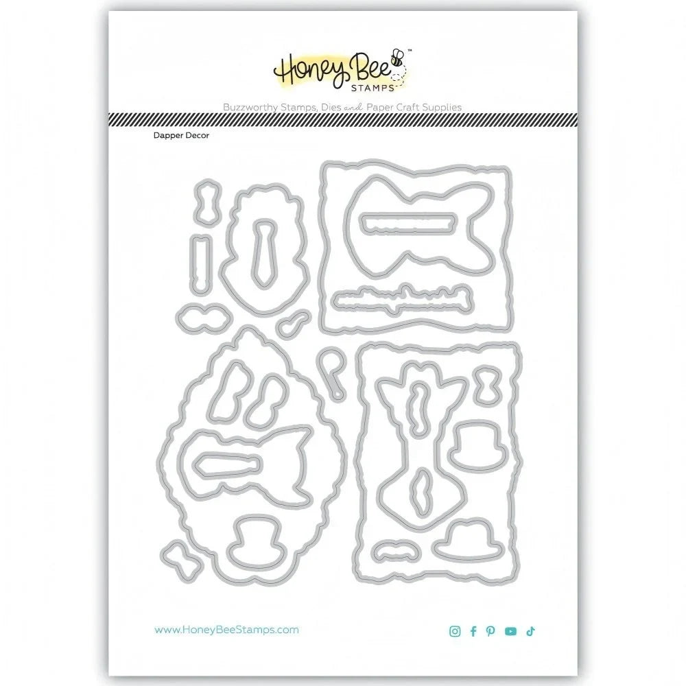 Dapper Decor - Honey Cuts Coordinating Dies - Honey Bee Stamps