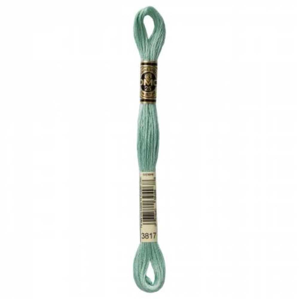 DMC Embroidery Floss, 6 - Strand - Celadon Green Light 3817 - Honey Bee Stamps