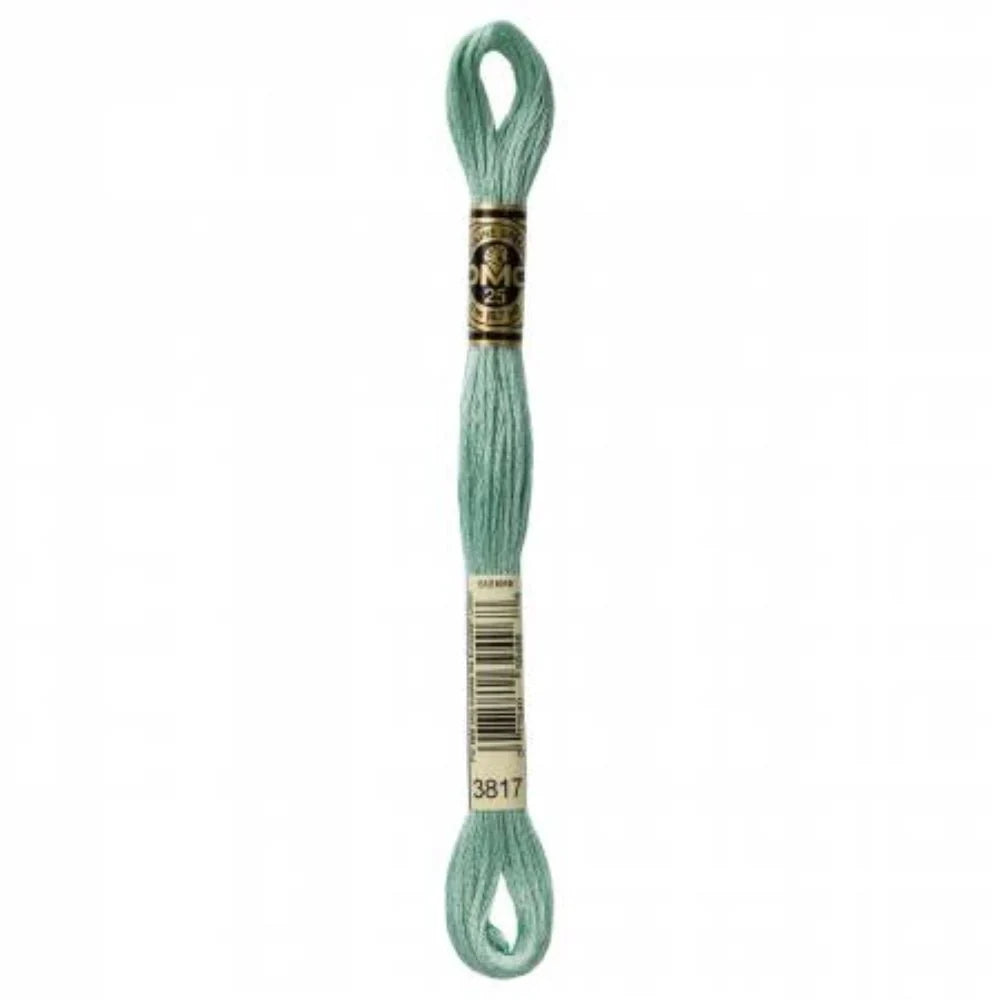 DMC Embroidery Floss, 6 - Strand - Celadon Green Light 3817 - Honey Bee Stamps