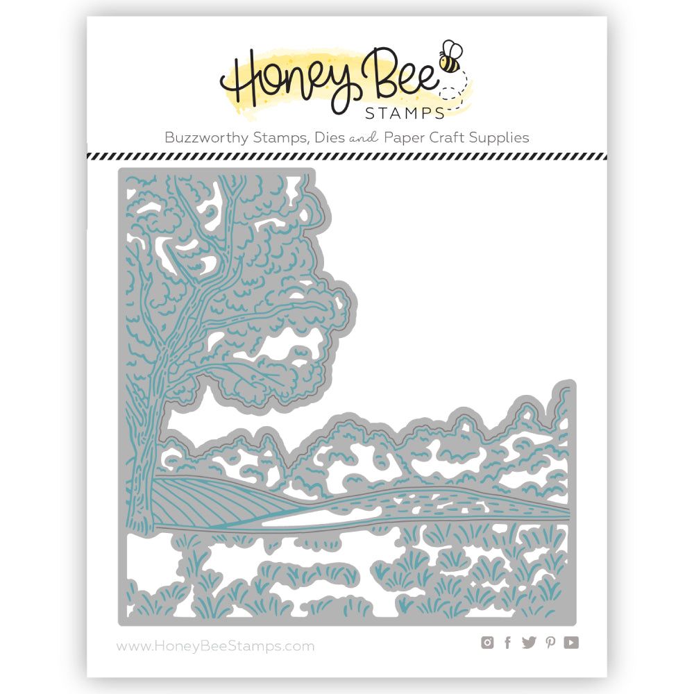 Farmhouse Fields Scene Builder Cover Plate - Honey Cuts - Coordinating Dies - Honey Bee Stamps