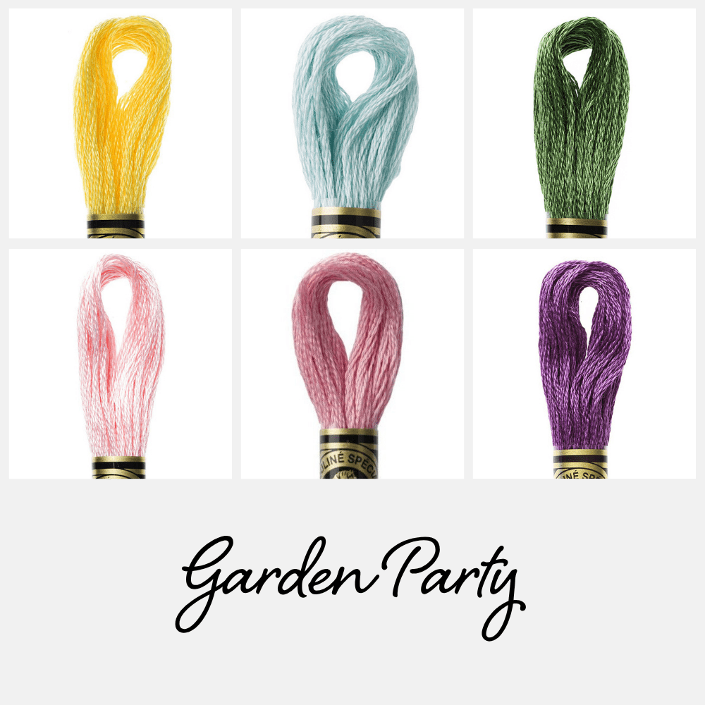 Garden Party Coordinating DMC Embroidery Thread Bundle - Honey Bee Stamps