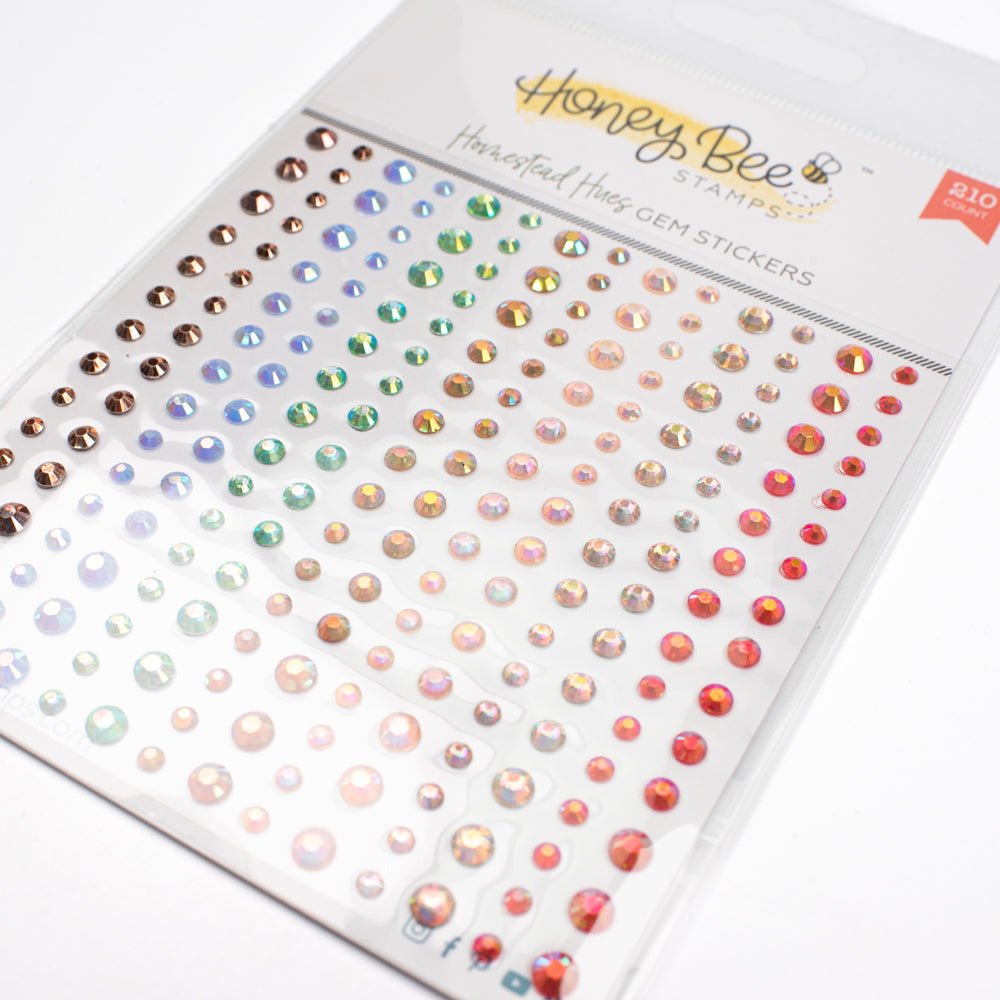 Homestead Hues Gem Stickers - 210 Count - Honey Bee Stamps