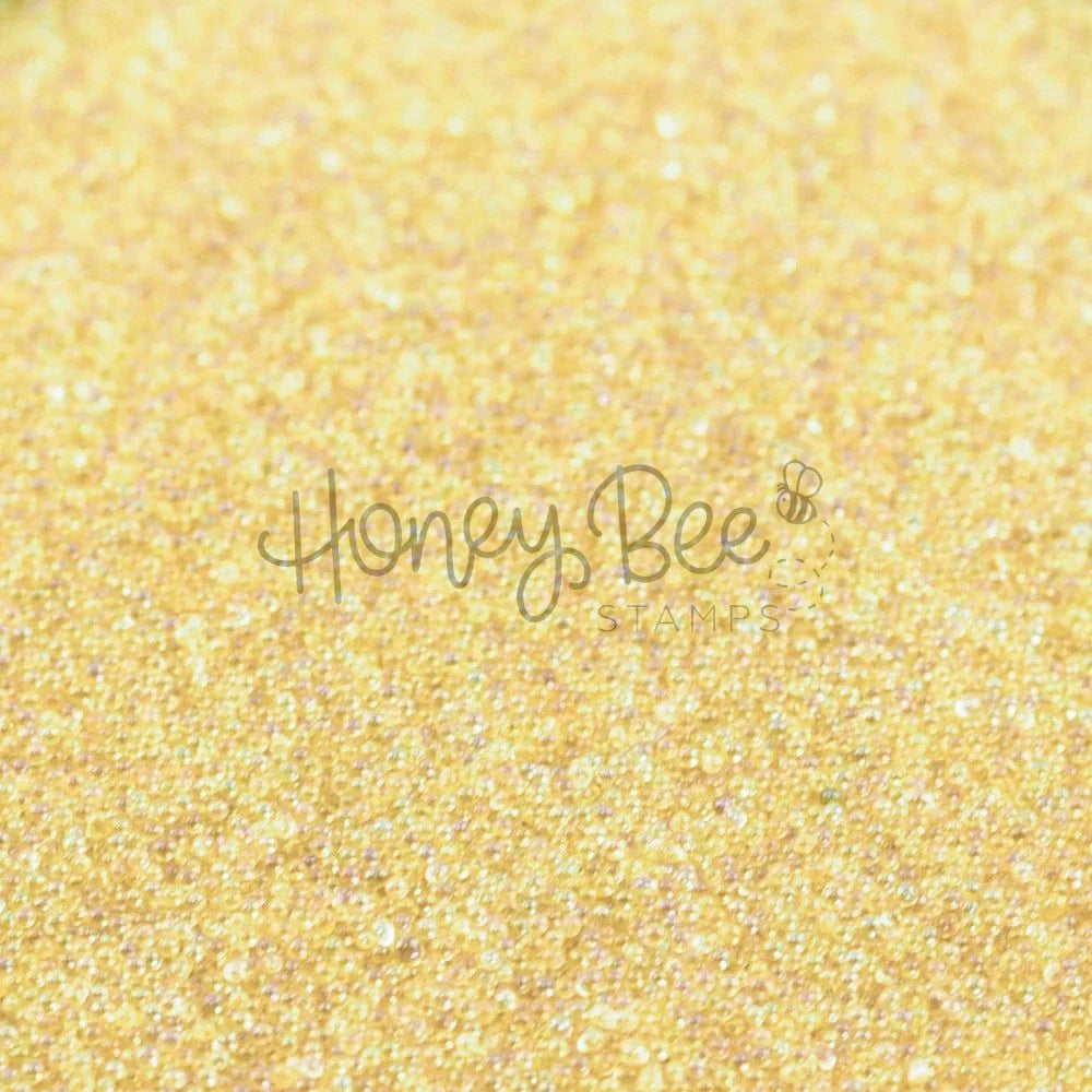 Honey Bee Stamps yellow tiny bubbles no hole glass beads glitter texture