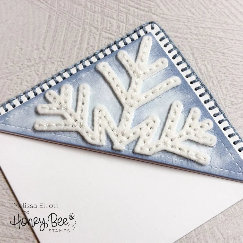 In Stitches: Bookmarked Snowflake - Honey Cuts - Stand - Alone Dies - Honey Bee Stamps