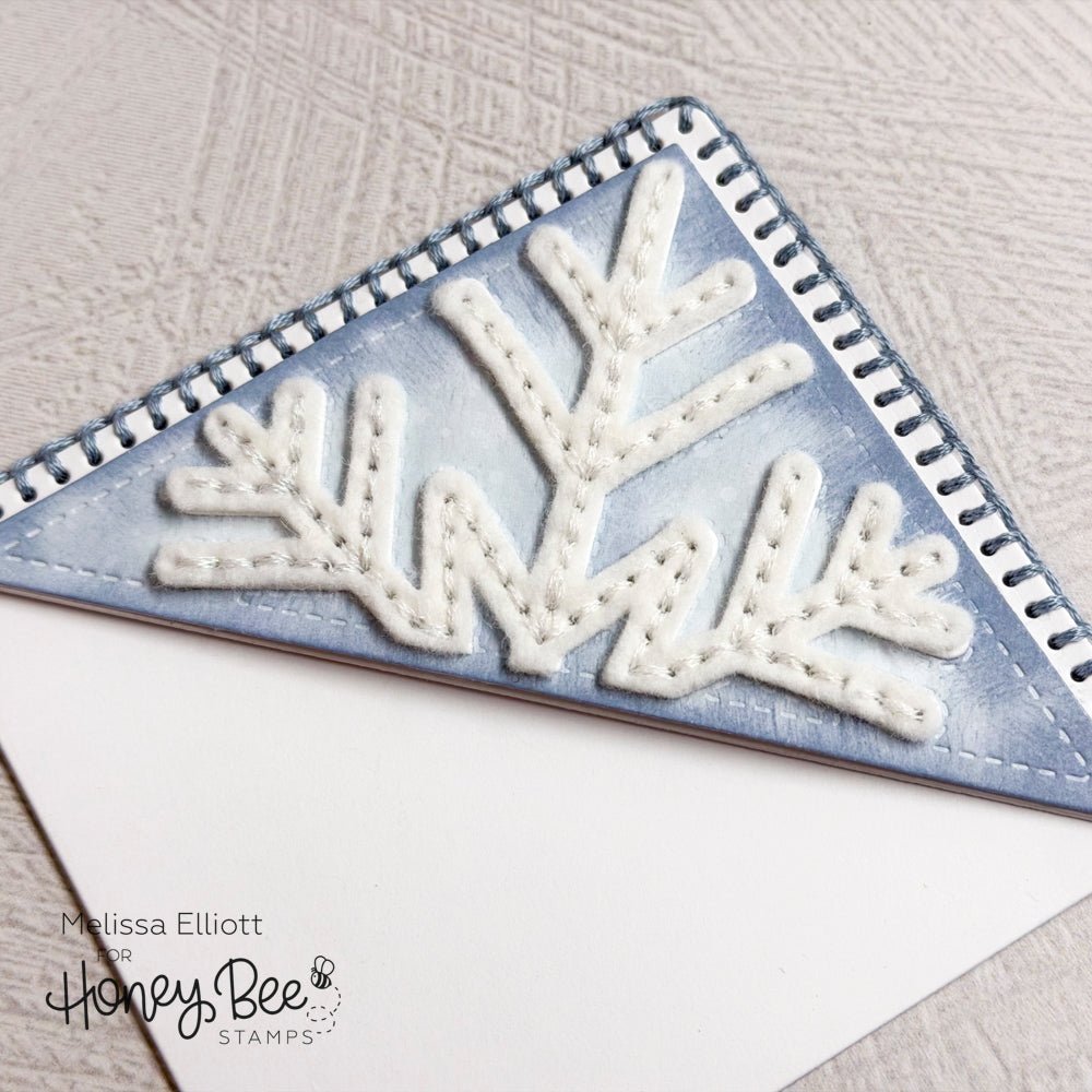 In Stitches: Bookmarked Snowflake - Honey Cuts - Stand - Alone Dies - Honey Bee Stamps