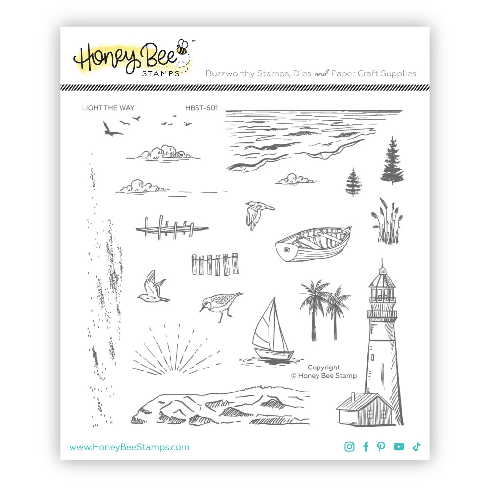 Light The Way - 6x6 Photopolymer Stamp Set - Honey Bee Stamps