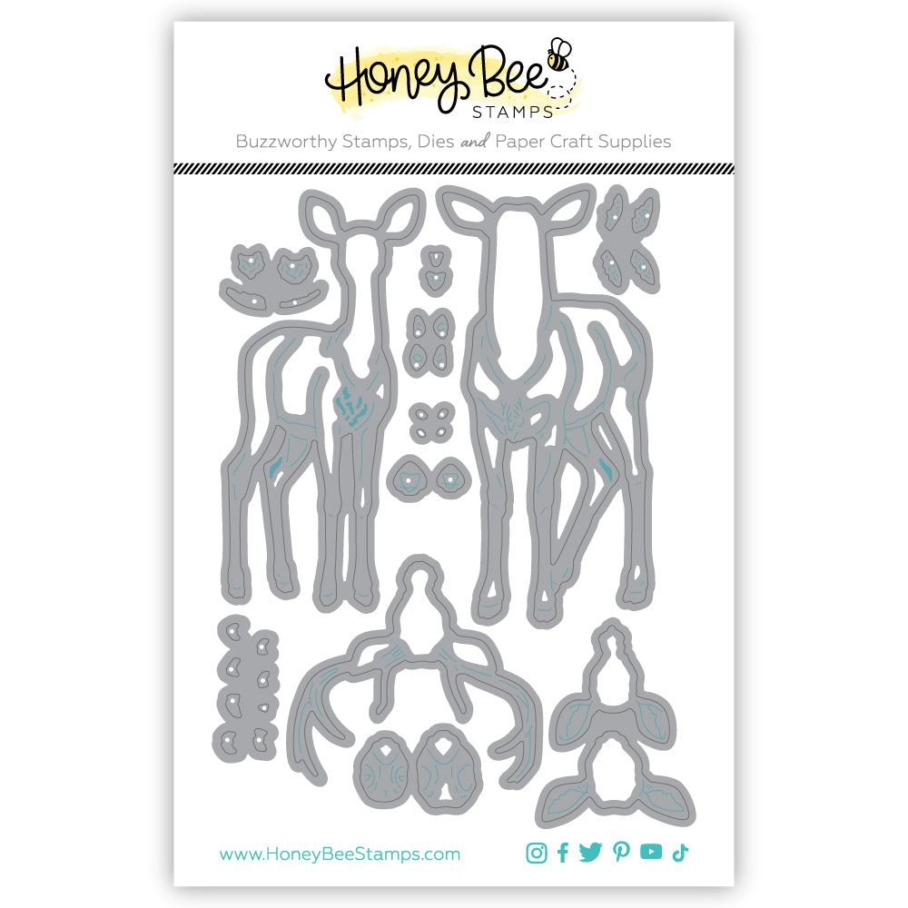 Lovely Layers: Deer - Honey Cuts - Stand - Alone Dies - Honey Bee Stamps