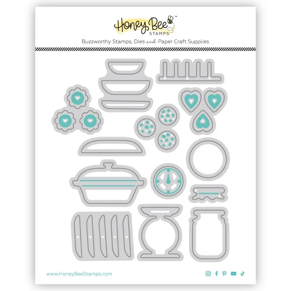 Lovely Layers: Hoosier Cabinet - Baking Add - On - Honey Cuts - Stand - Alone Dies - Honey Bee Stamps
