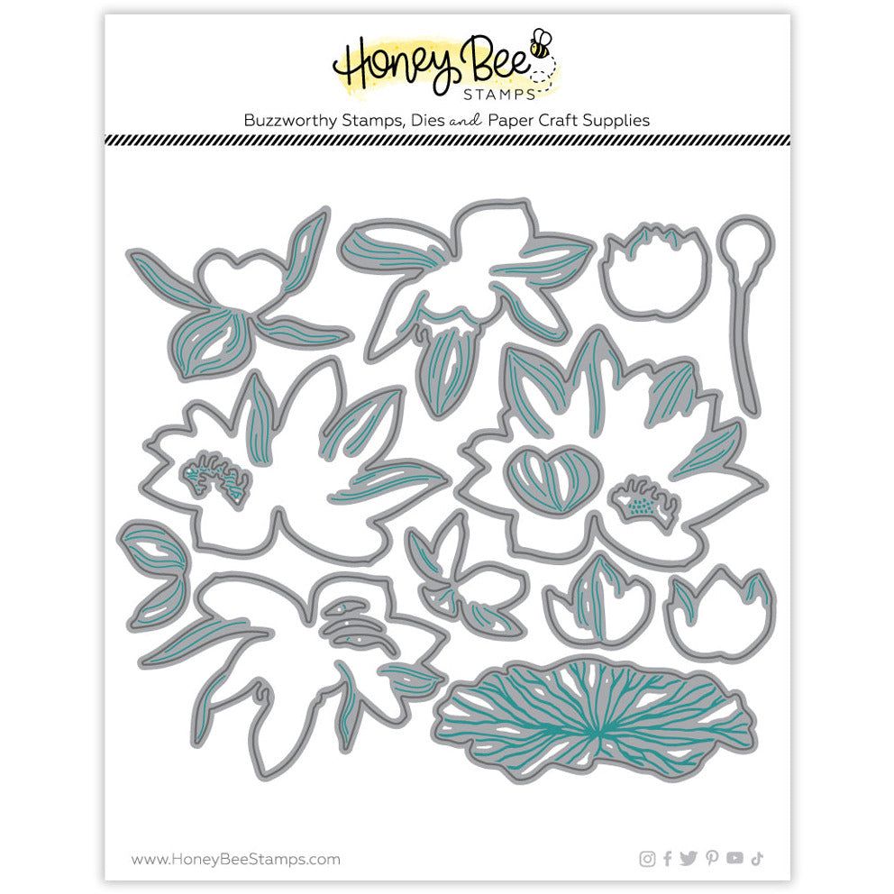 Lovely Layers: Water Lily - Honey Cuts - Stand - Alone Dies - Honey Bee Stamps