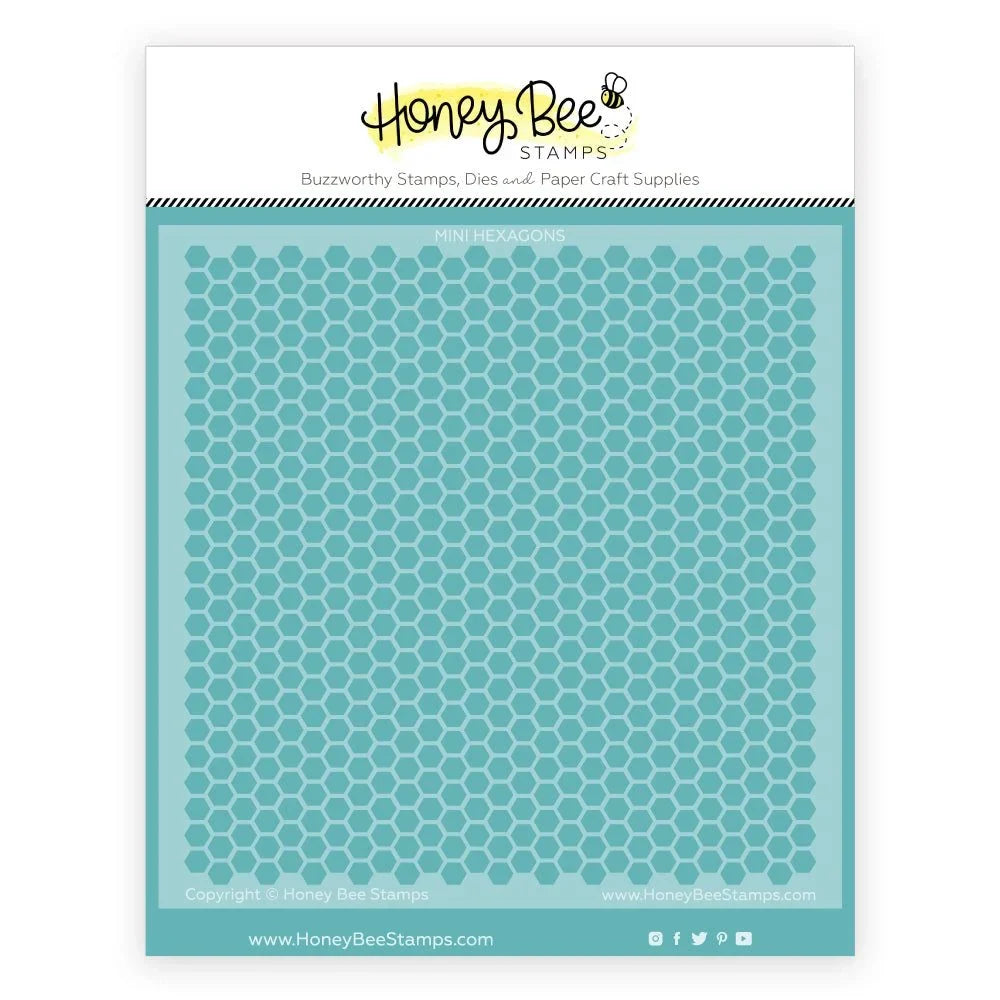 Mini Hexagons - 6"x6" Background Stencil - Honey Bee Stamps