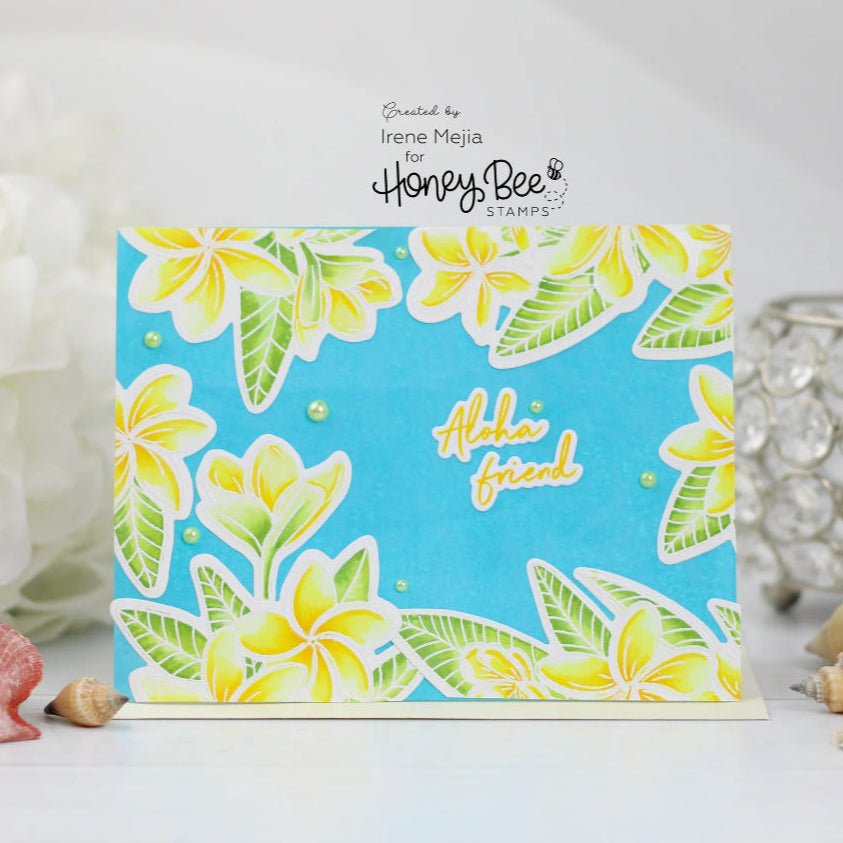 Paradise Plumeria - Set of 6 - 6"x6" Coordinating Stencils - Honey Bee Stamps
