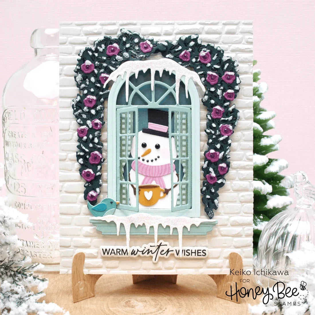 Rustic Brick Wall - 3D Embossing Folder - Honey Bee Stamps
