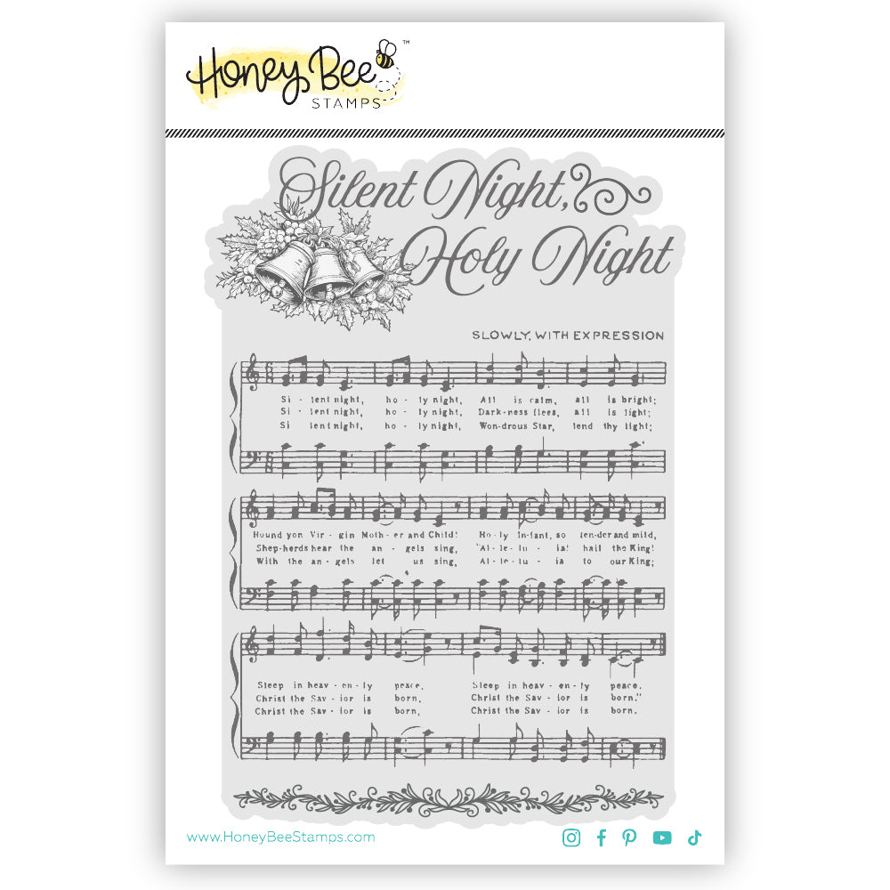 Silent Night Background - 4"x 6" Rubber Cling Stamp Set - Honey Bee Stamps