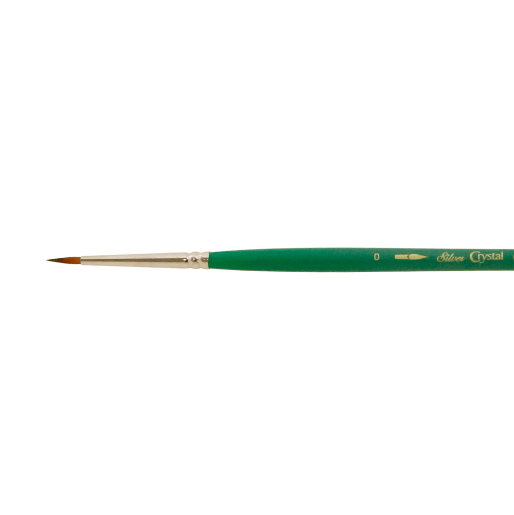SilverBrush™ Crystal™ Brush Round Size 0 - Crystal Golden Taklon Paint Brush for Water - Based Media - Honey Bee Stamps