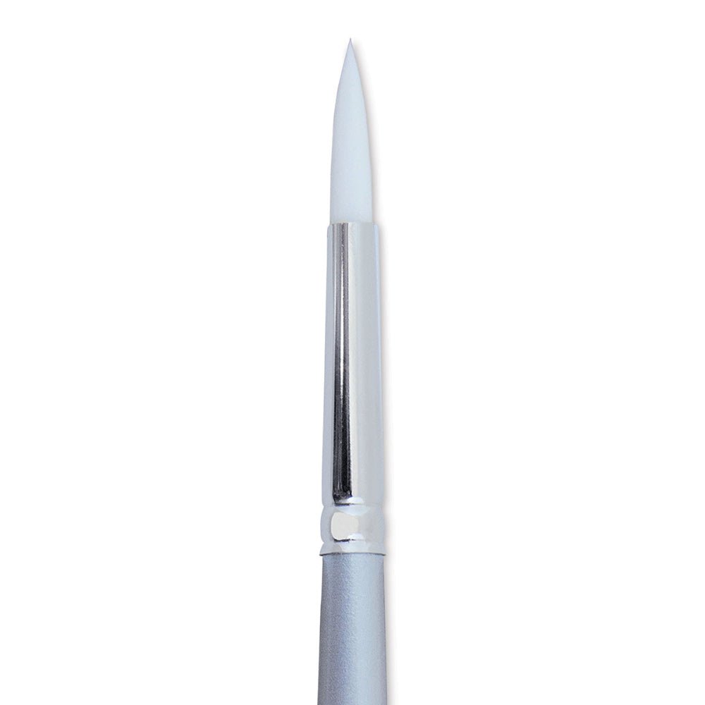 Silverwhite® Short Handle Foundation Watercolor Round Paint Brush 6 SilverBrush - Honey Bee Stamps