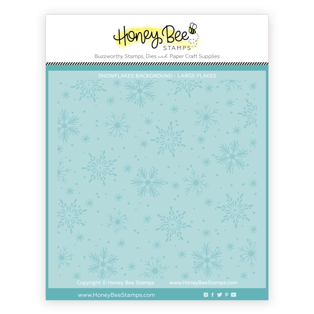 Snowflakes Background - Set of 2 - 6"x6" Layering Stencils - Honey Bee Stamps