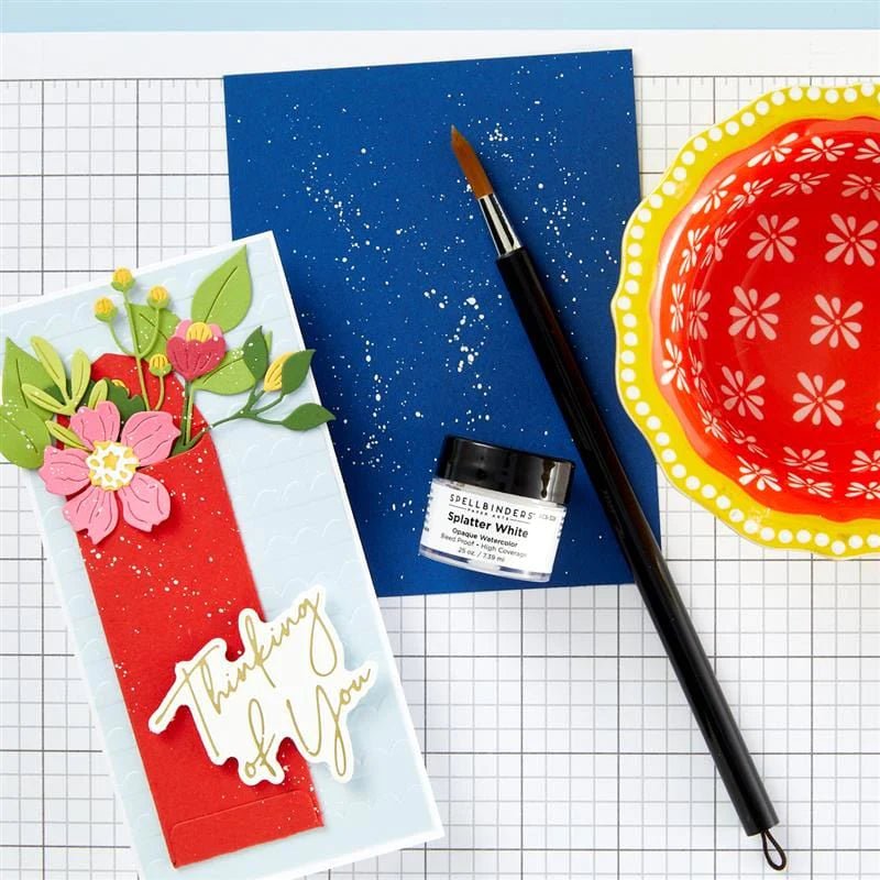 Spellbinders Splatter White Opaque Watercolor - Honey Bee Stamps