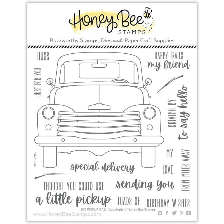 Big Pickup Cab - 6x6 Photopolymer Stamp Set - Honey Bee Stamps