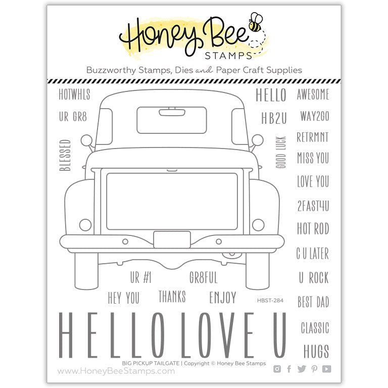 Big Pickup Tailgate - 6x6 Photopolymer Stamp Set - Honey Bee Stamps