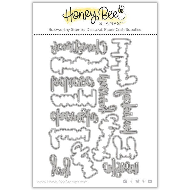 Bitty Buzzwords: Holidays - Honey Cuts - Stand - Alone Dies - Honey Bee Stamps