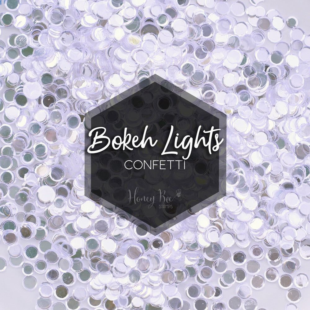 Bokeh Lights clear confetti mix of no hole sequins by Honey Bee Stamps