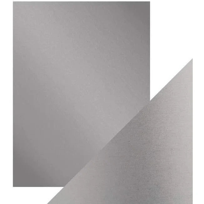 Craft Perfect Satin Mirror Card - 8.5x11 5/pkg Frosted Silver - Honey Bee Stamps