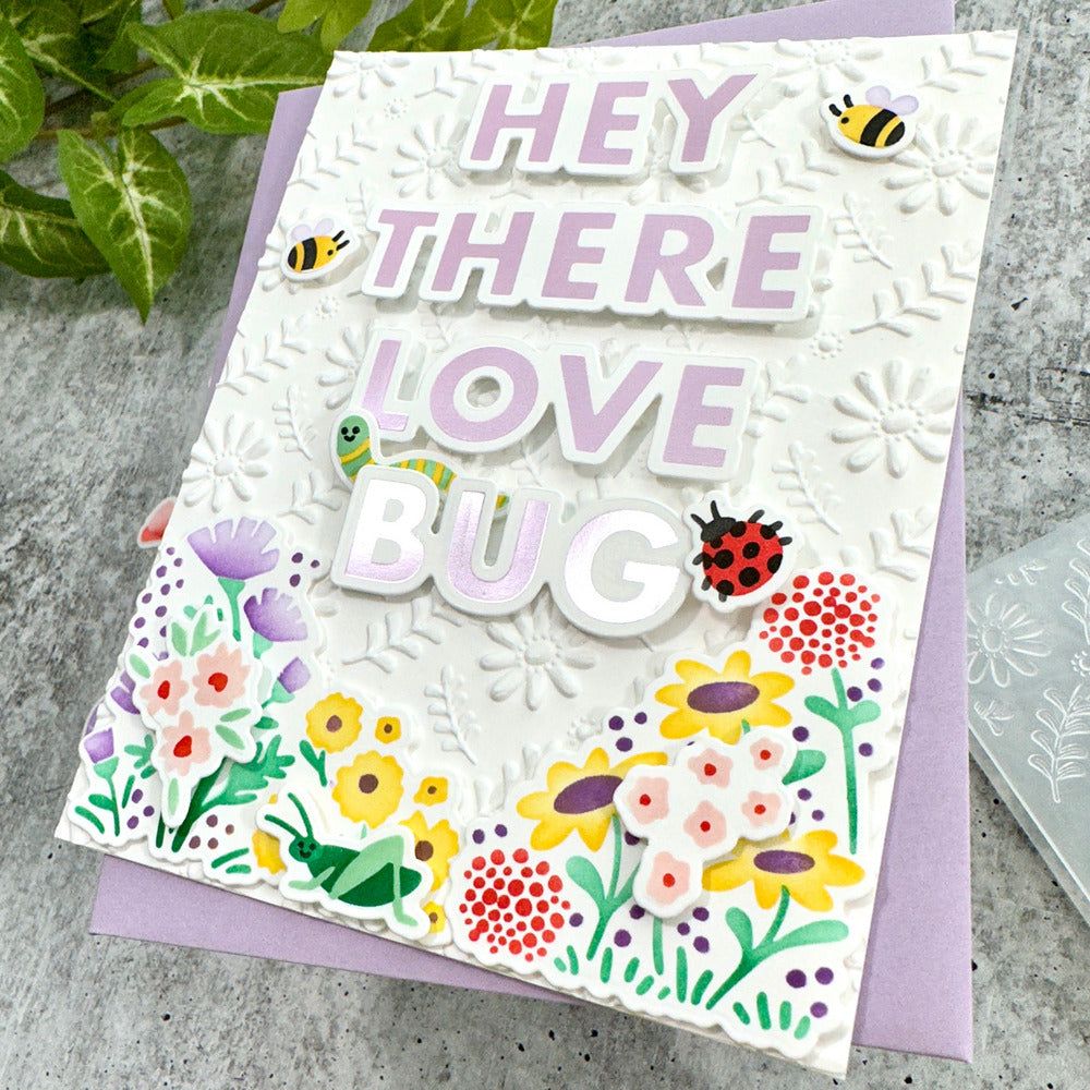 Daisy Field - 3D Embossing Folder - Retiring - Honey Bee Stamps