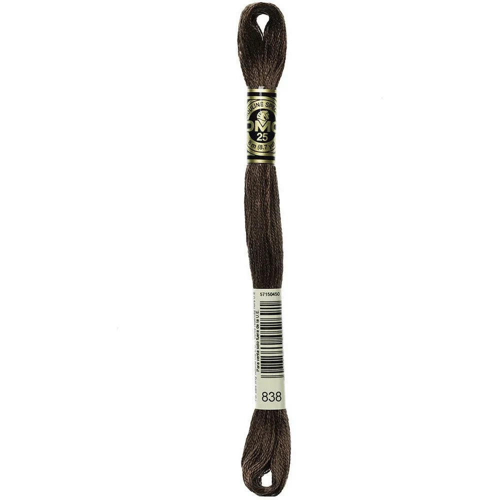 DMC Embroidery Floss, 6 - Strand - Beige Brown Very Dark 838 - Honey Bee Stamps