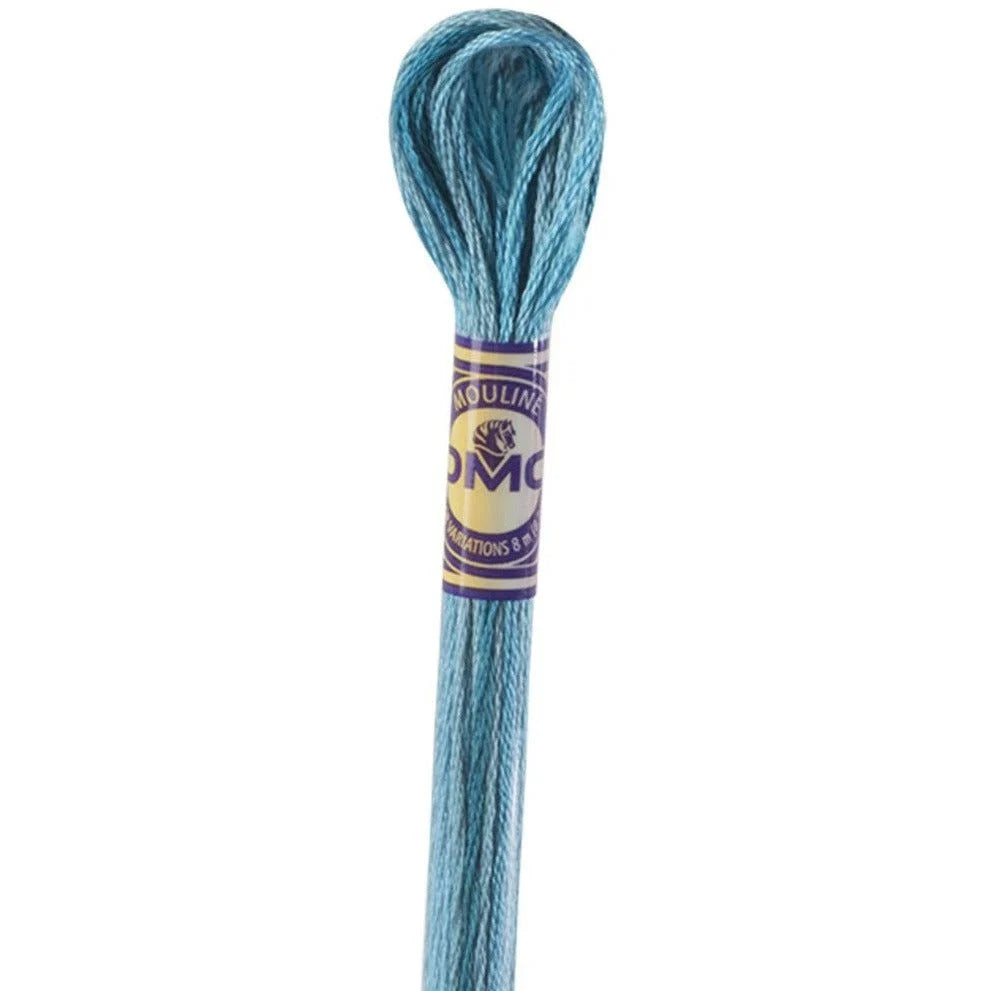 DMC Embroidery Floss, 6 - Strand Multi - Color Variations - Caribbean Bay - Honey Bee Stamps