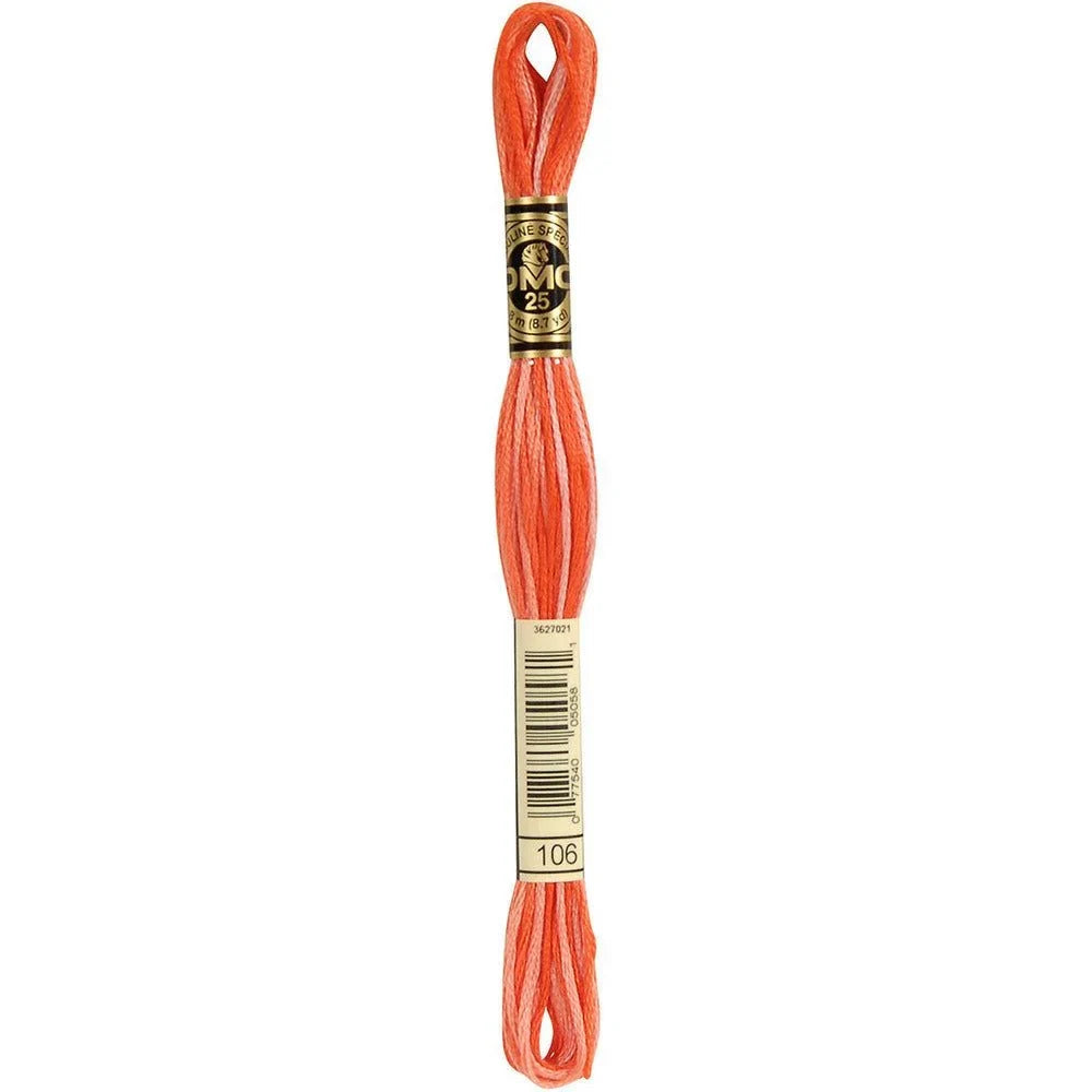 DMC Embroidery Floss, 6 - Strand - Variegated Coral 106 - Honey Bee Stamps