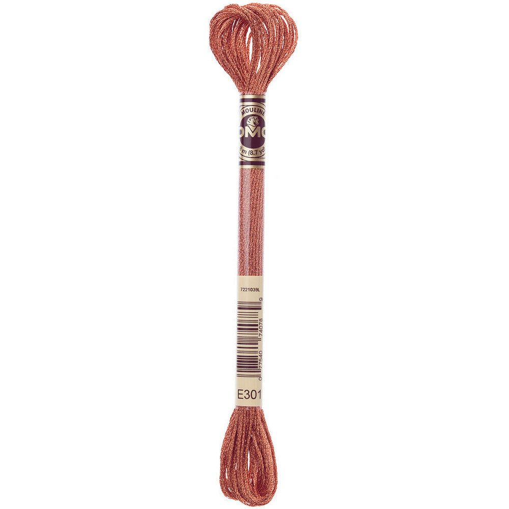DMC Light Effects Embroidery Floss, 6 - Strand Special Thread - Copper E301 - Honey Bee Stamps