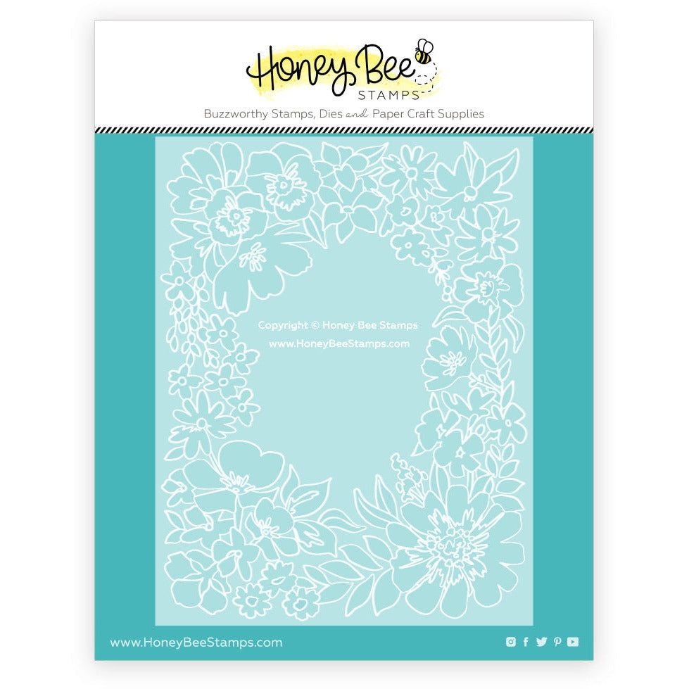 Friendship Frame - Set of 6 - A2 4.25"x5.5" Coordinating Stencils - Honey Bee Stamps