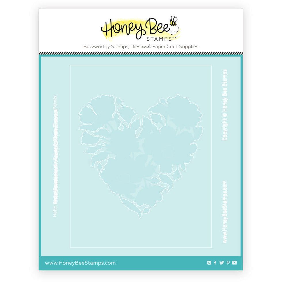 Hello Sweetheart - Set of 6 - 6"x6" Layering Stencils - Honey Bee Stamps
