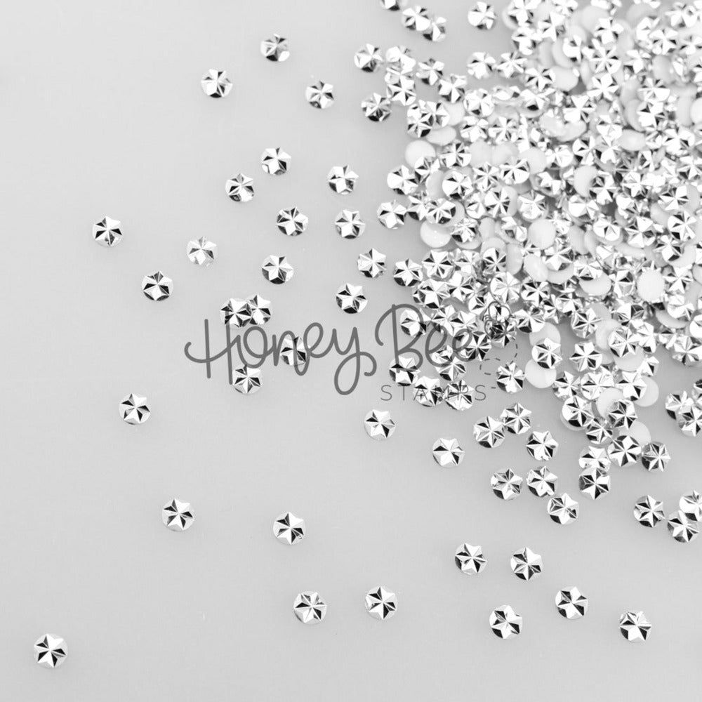 Jewel of Silver - 5mm Star Faceted Rhinestones - Honey Bee Stamps