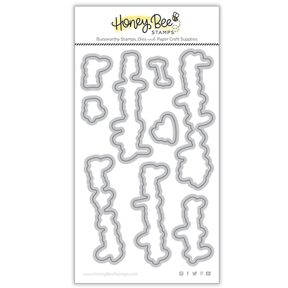 Love Love Love Sentiments - Honey Cuts - Coordinating Dies - RETIRING - Honey Bee Stamps