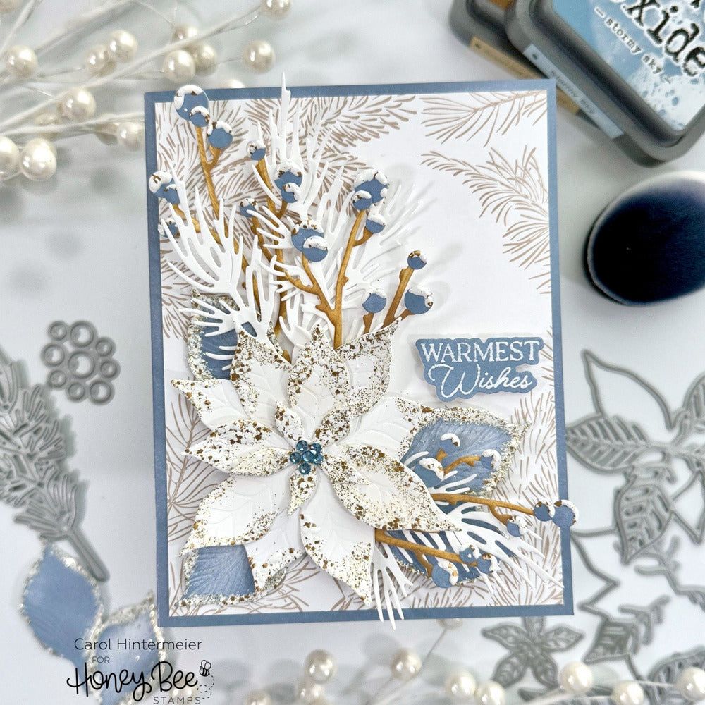 Lovely Layers: Winter Greenery - Honey Cuts - Stand - Alone Dies - Honey Bee Stamps