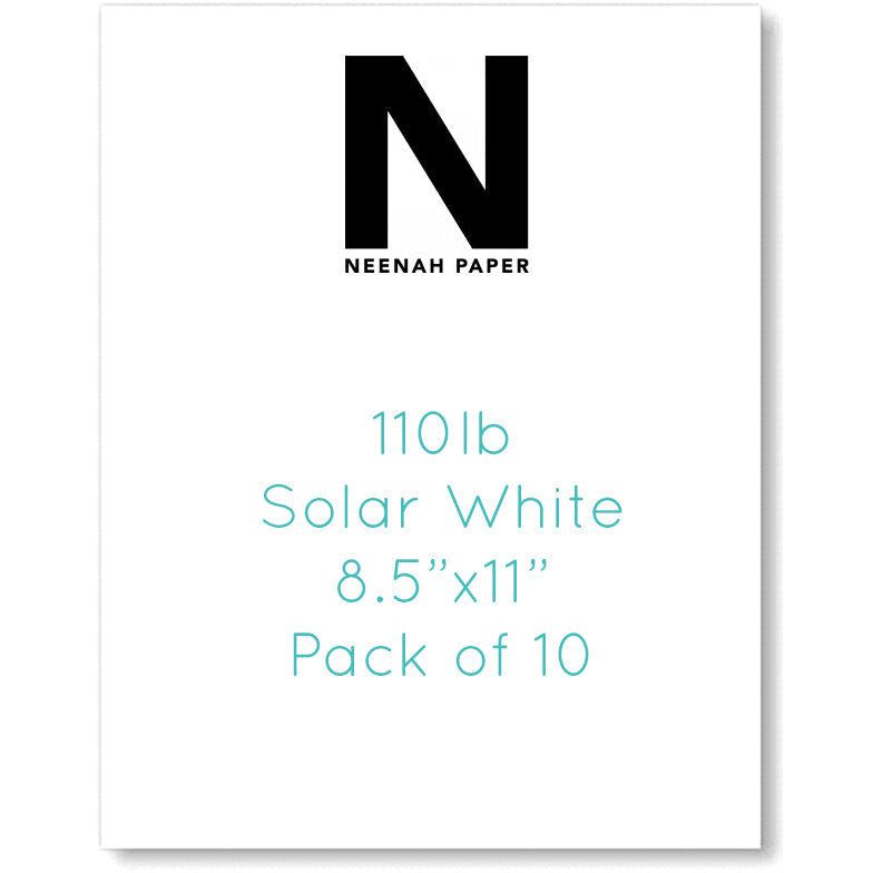 Neenah 110lb Classic Crest White Cardstock 8.5"X11" - 10 Sheets - Honey Bee Stamps