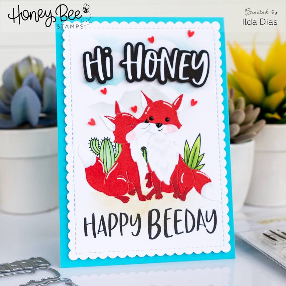 Scallop A2 Card Frames - Set of 7 Frames Honey Cuts - Stand - Alone Dies - Honey Bee Stamps